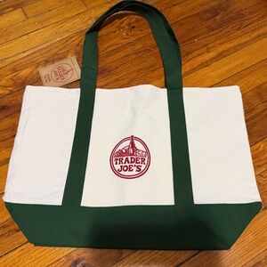 Trader Joe's Canvas Tote Bag Green
